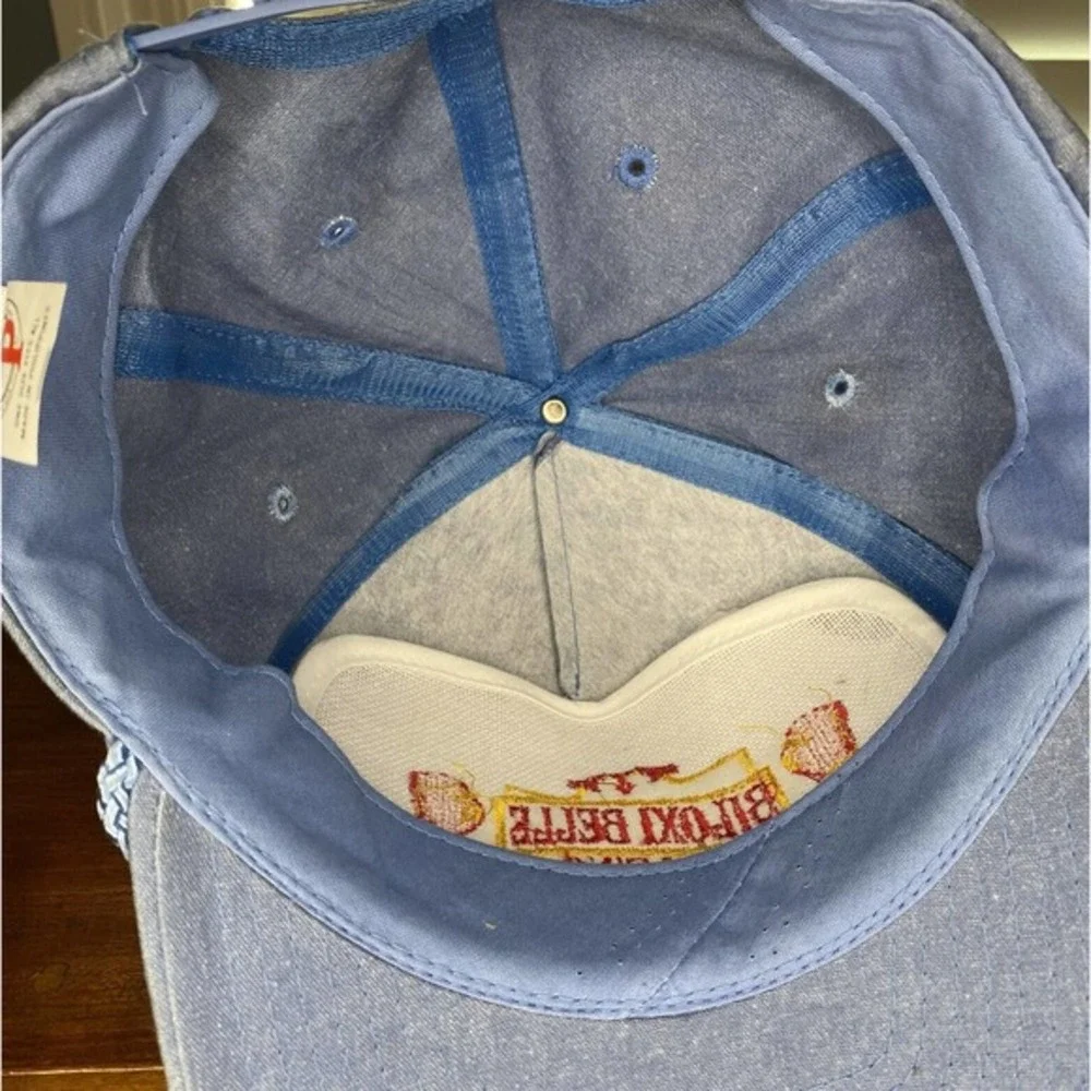 Vtg Biloxi Belle Casino Resort Trucker Hat Cap Boxing Embroidered Adjustable Blu